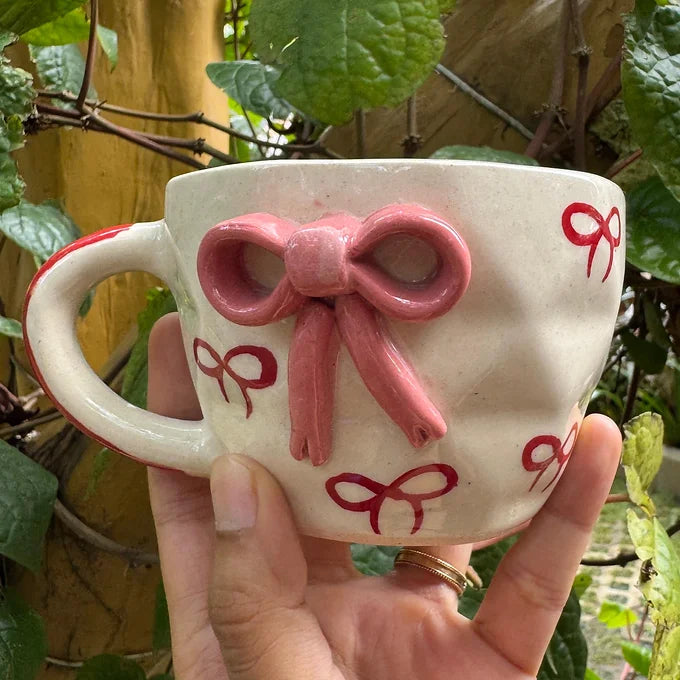 3D Red Bow Mug