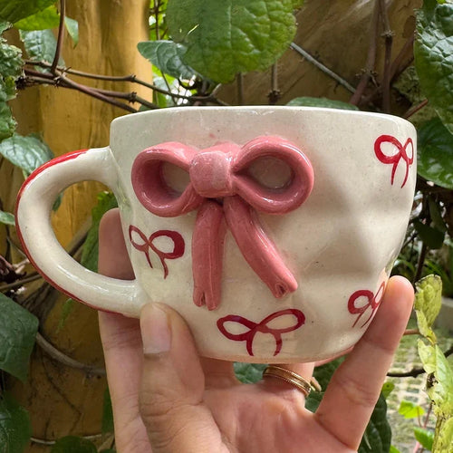 3D Red Bow Mug