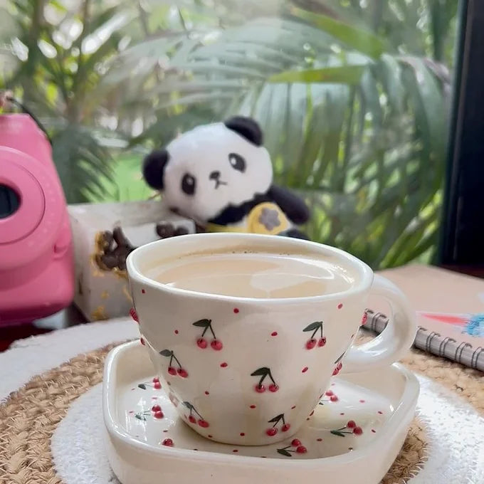 Cherry Mug And Plate