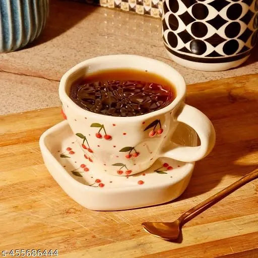 Cherry Mug And Plate