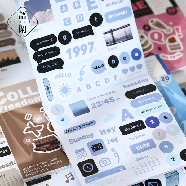Collage Freedom Deco Sticker Book