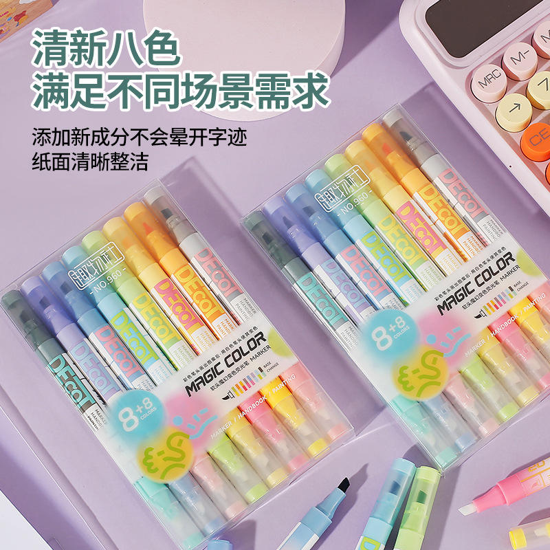Decol Erasable Highlighter (Set Of 8 )