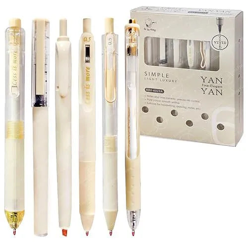 Kawaii Beige Pen & Highlighter Duo