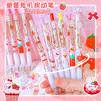 Strawberry Gel Pen Set (6pcs pack)