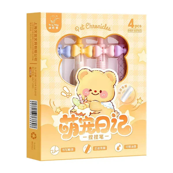 Cheese Bear Erasable Gel Pen Set
