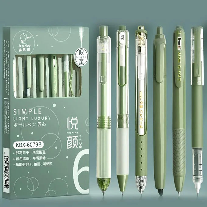 Kawaii Green Pen & Highlighter Duo