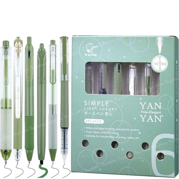 Kawaii Green Pen & Highlighter Duo