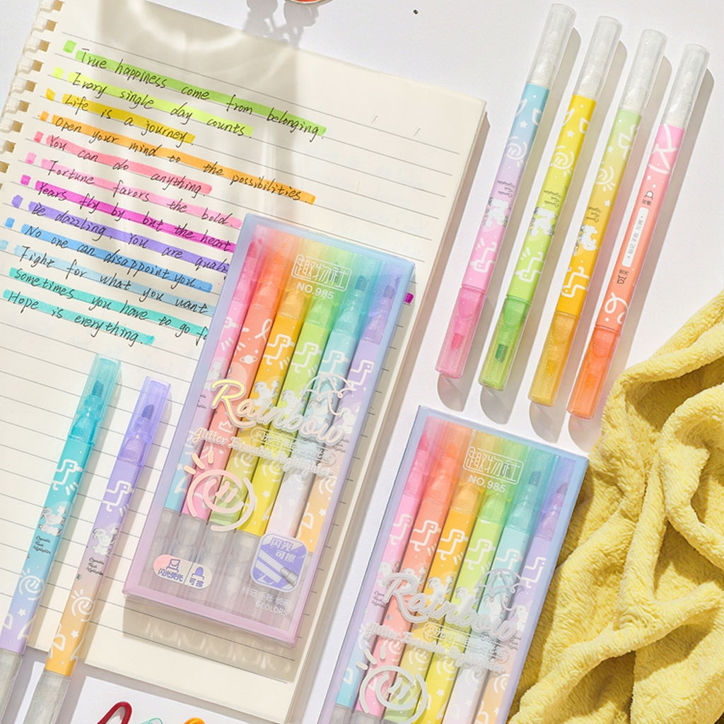 Rainbow Erasable Highlighter (Set Of 6)