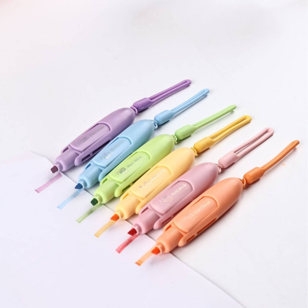 Flower Fragrant Highlighter Pen (Set Of 6)