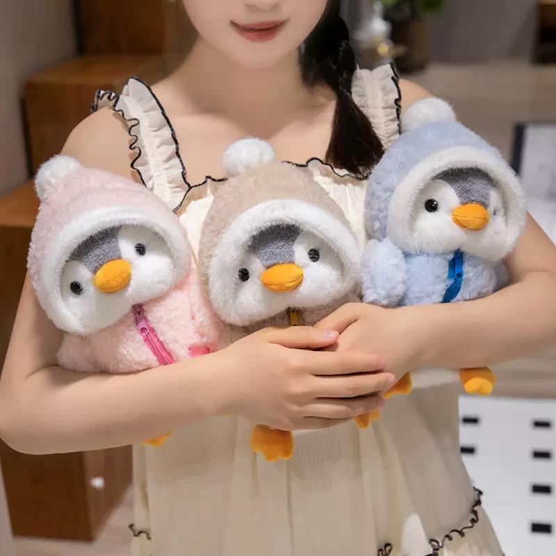 Penguin With Hoodie Soft Toy