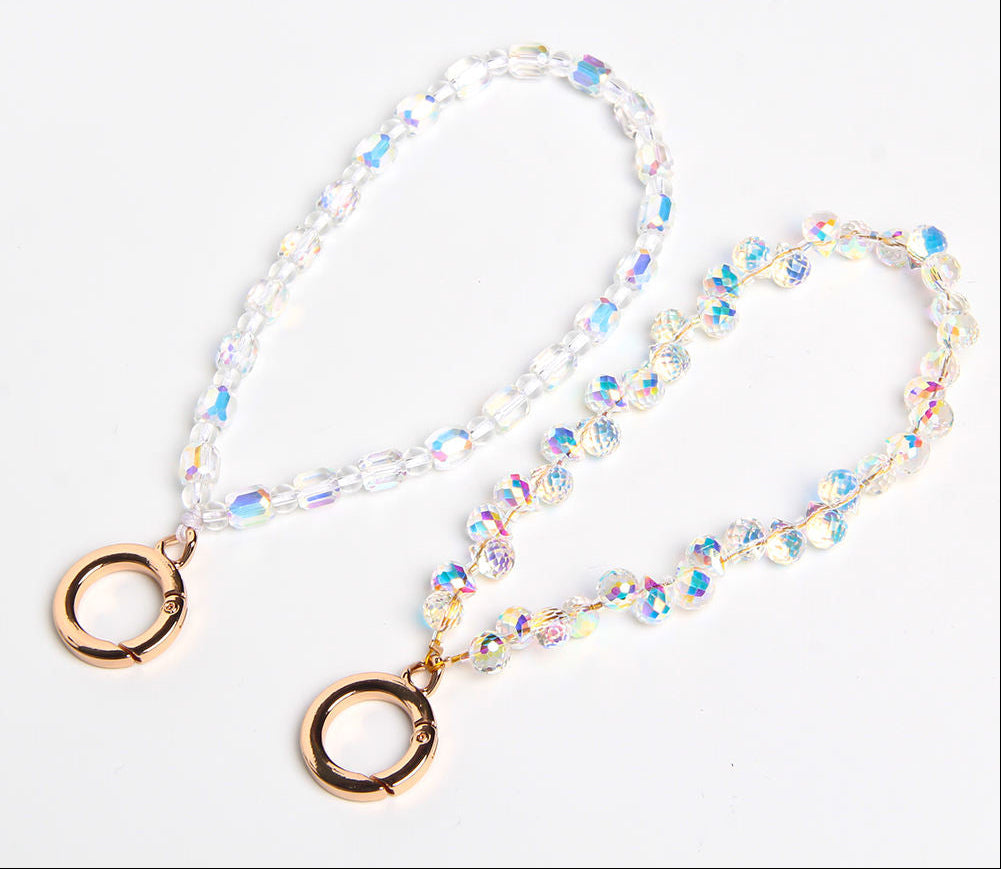 Beaded Crystal Phone Charm