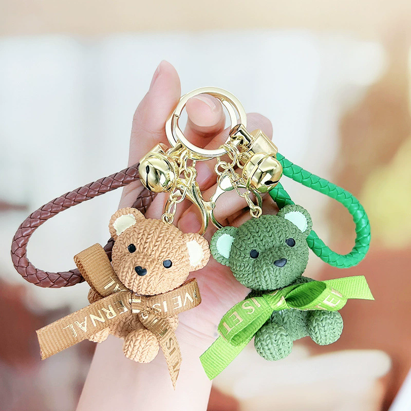 Teddy Keychain with Bell