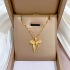 Opal Jade Bow Necklace for Women