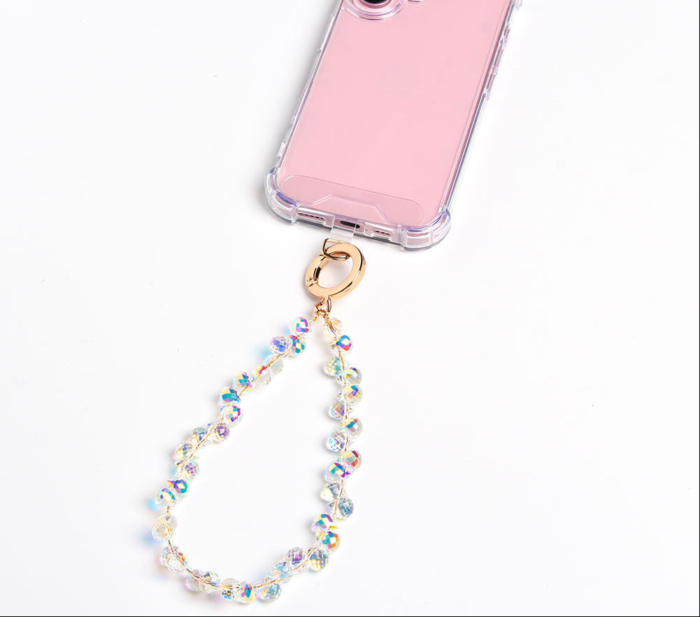 Beaded Crystal Phone Charm