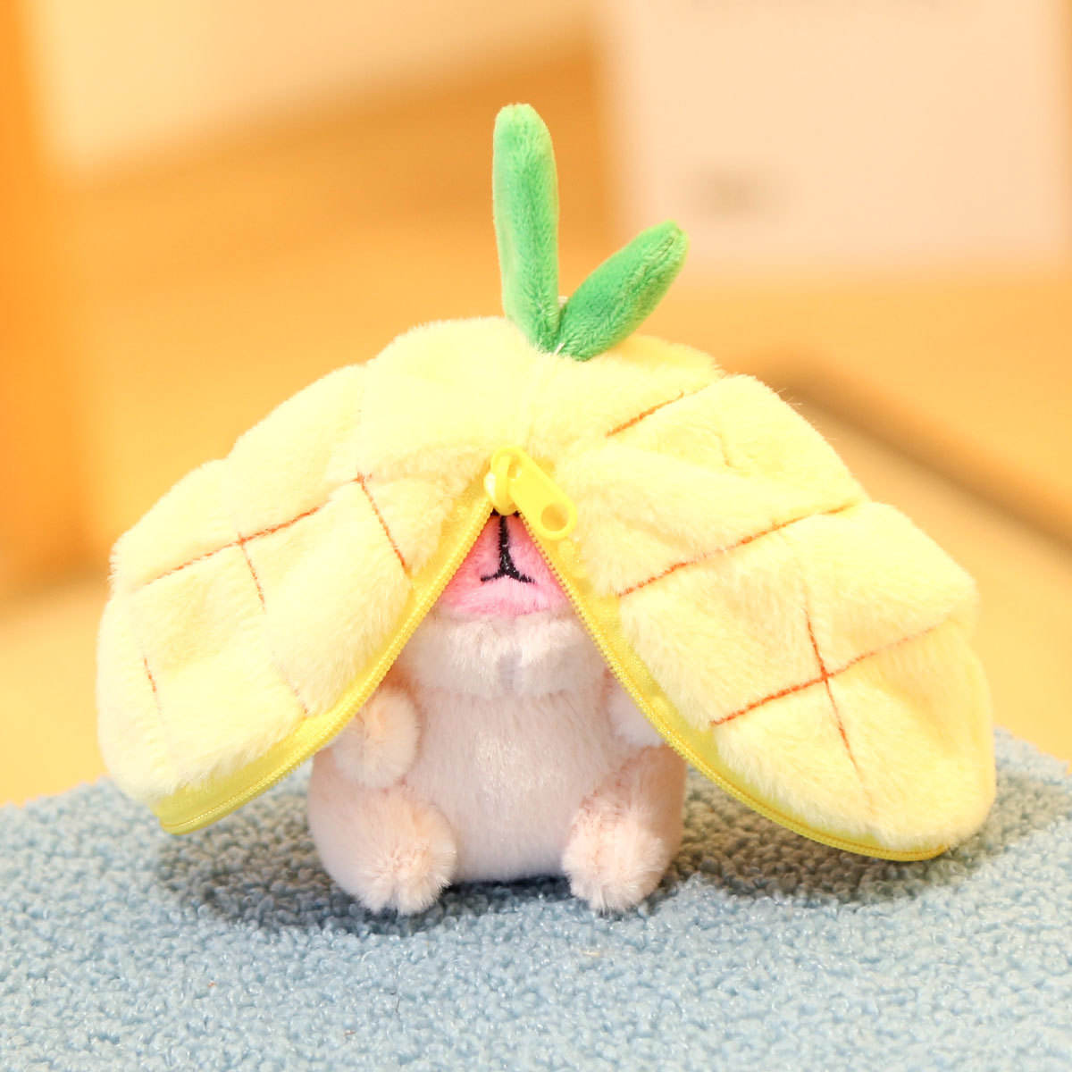Cute Hiding Rabbit Keychain