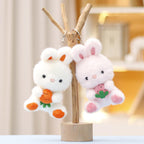 Cute Bunny With Veggie Plushie Keychain