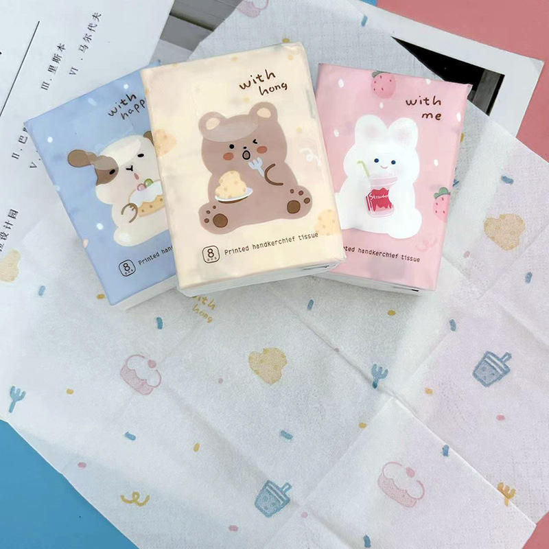 Kawaii Design Dry Tissue (Pack Of 9)