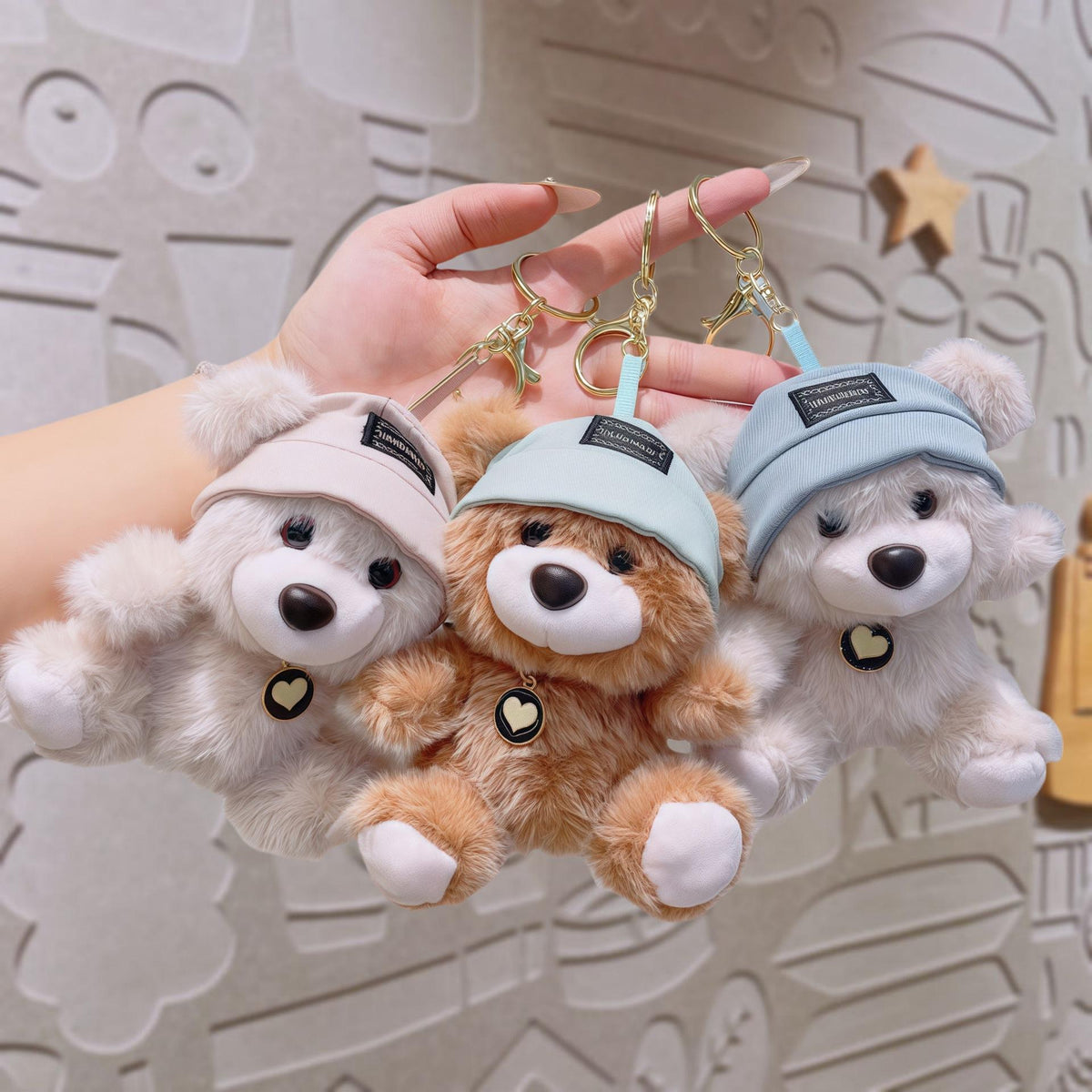 Cute Teddy with Cap Keychain