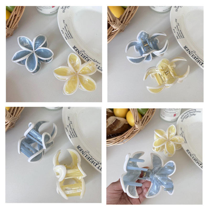 Korean flower claw clips