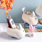 Cute Rhino Pen Stand With Piggy Bank