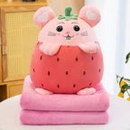 Cute Fruit Plushies With Blanket