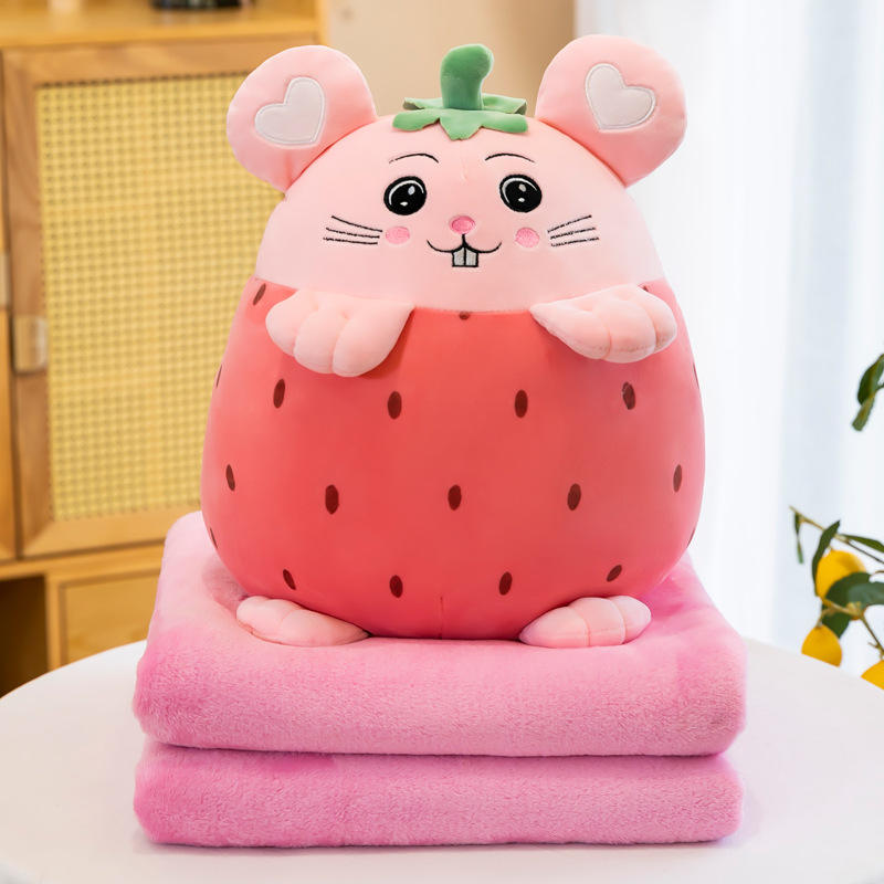 Cute Fruit Plushies With Blanket