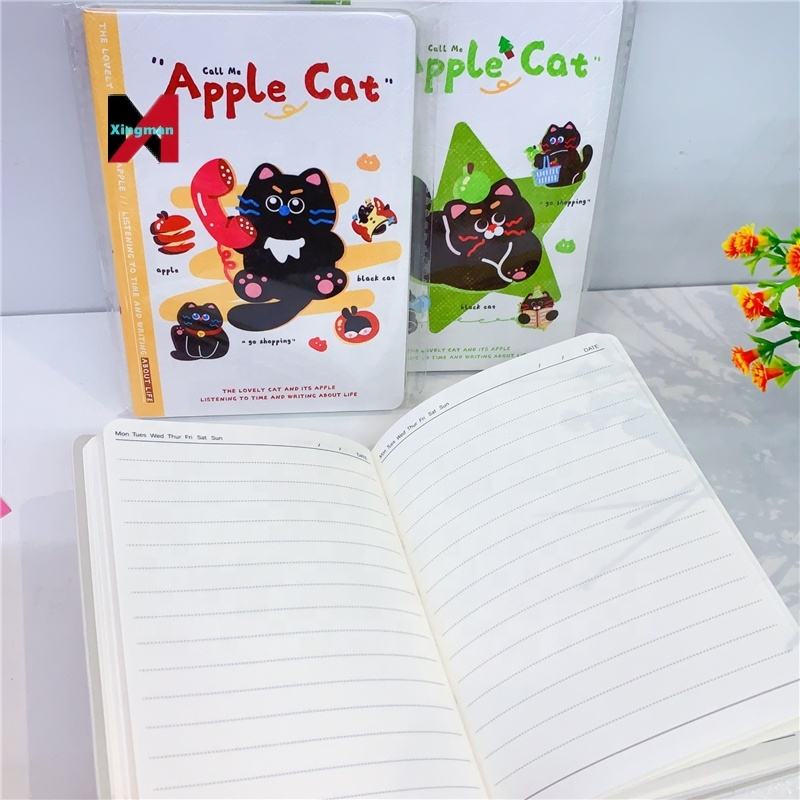 Kawaii Apple Cat Diary