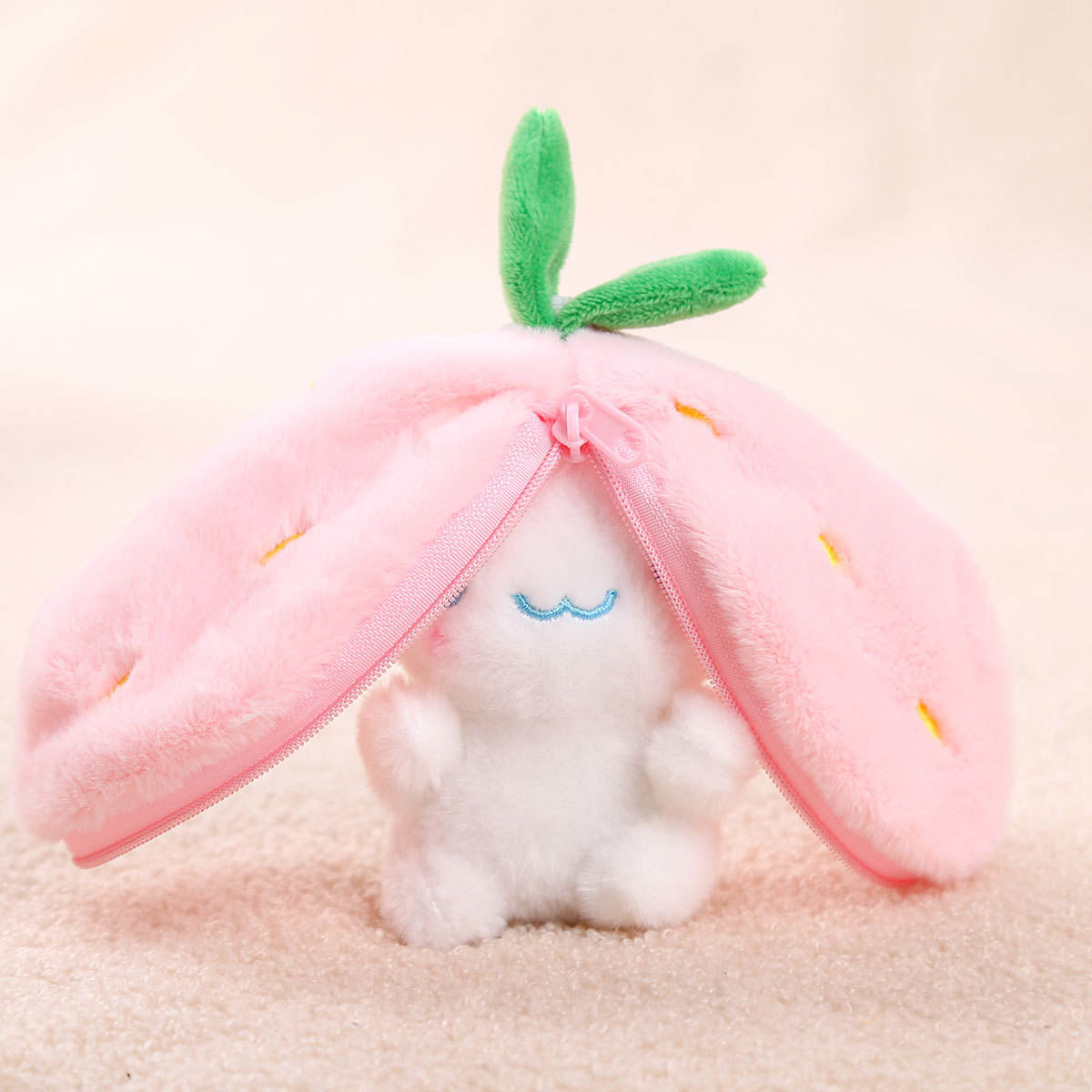 Cute Hiding Rabbit Keychain