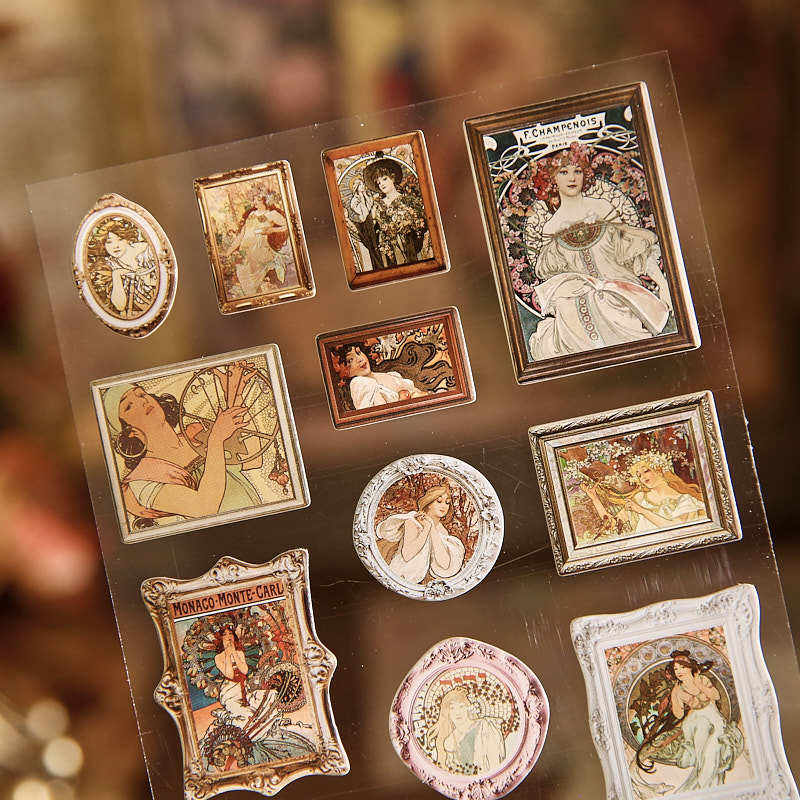 Embossed Oil Painting Stickers