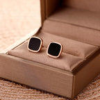 Black Stone Earring