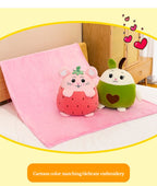 Cute Fruit Plushies With Blanket