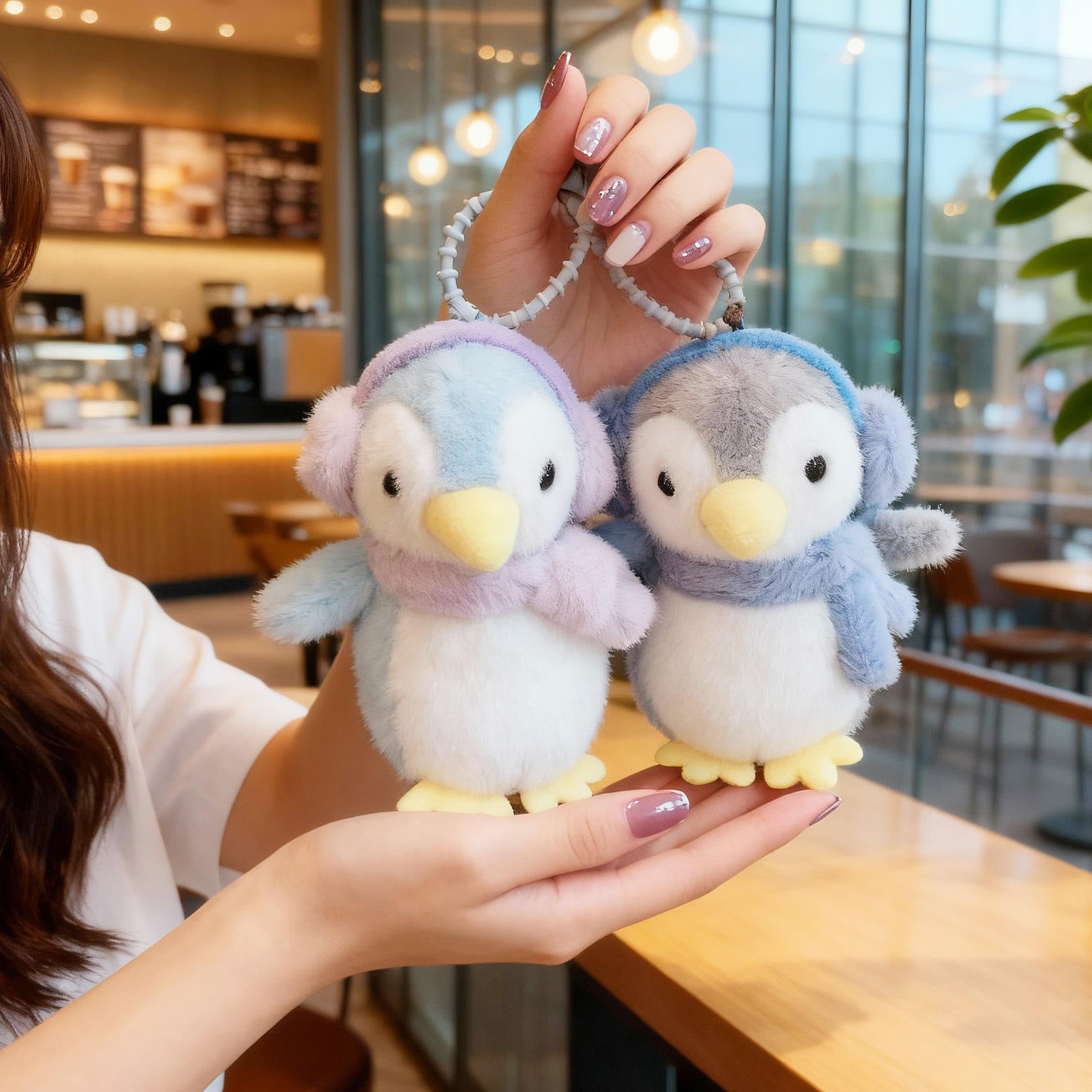 Cute Penguin Plushie Keychain