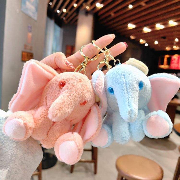 Cute Elephant Plushie Keychain