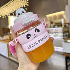 480ml Panda Glass Water Bottle