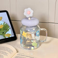 Aesthetic Large Capacity Glass Water Cup
