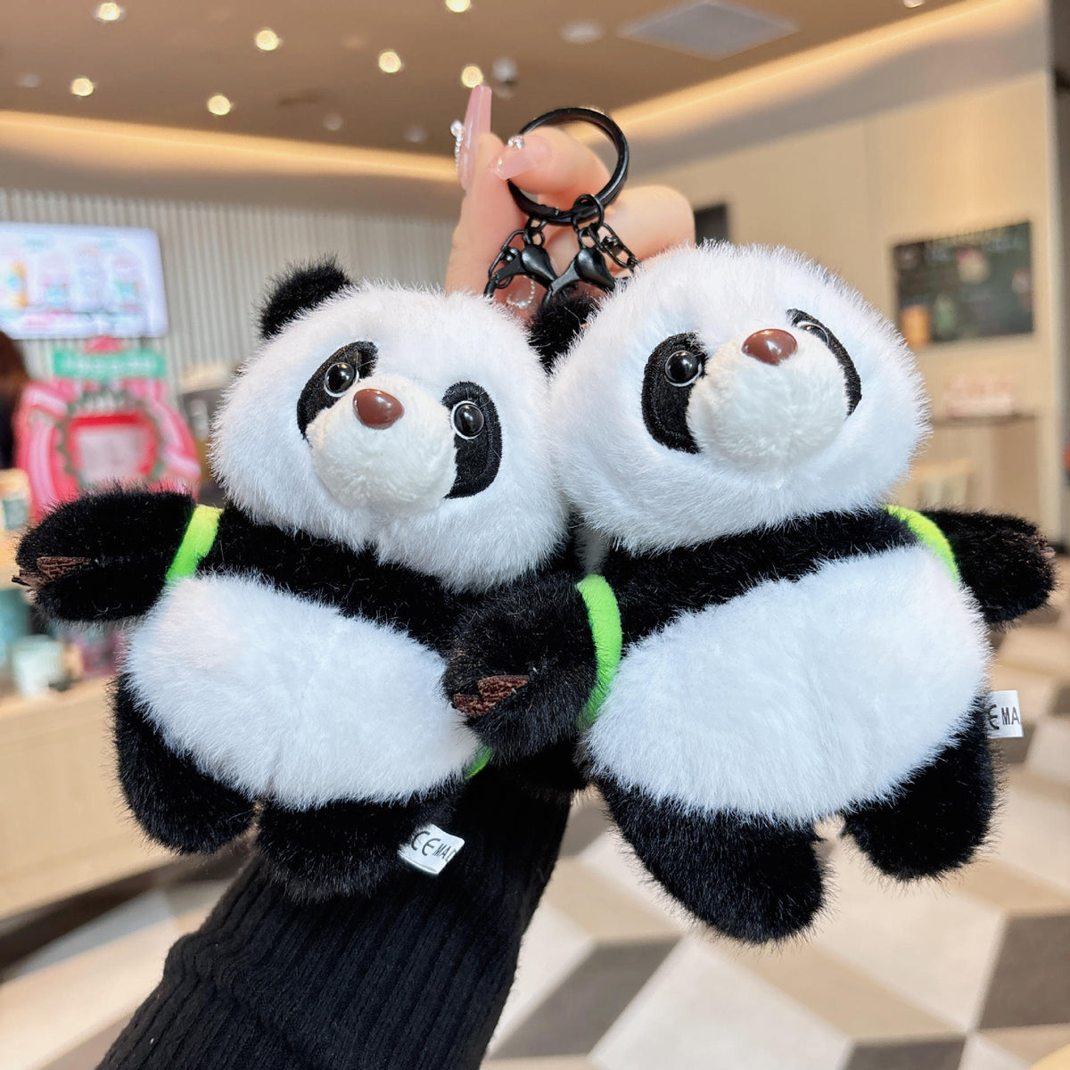 Panda With Bag Keychain