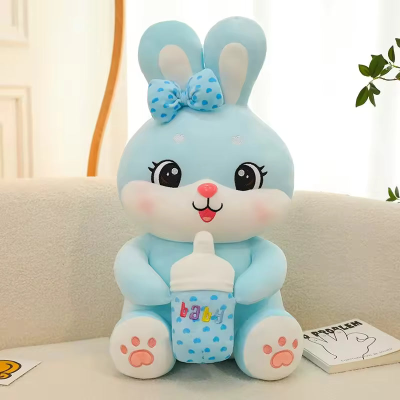 Bunny With Bottle Soft Toy