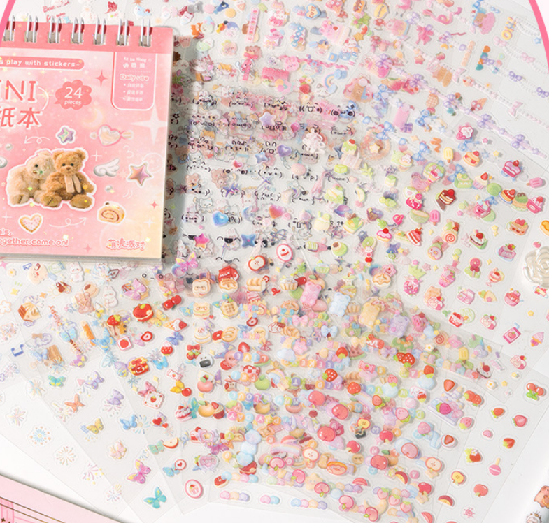 Cartoon Mini Sticker Book ( SET OF 3 )