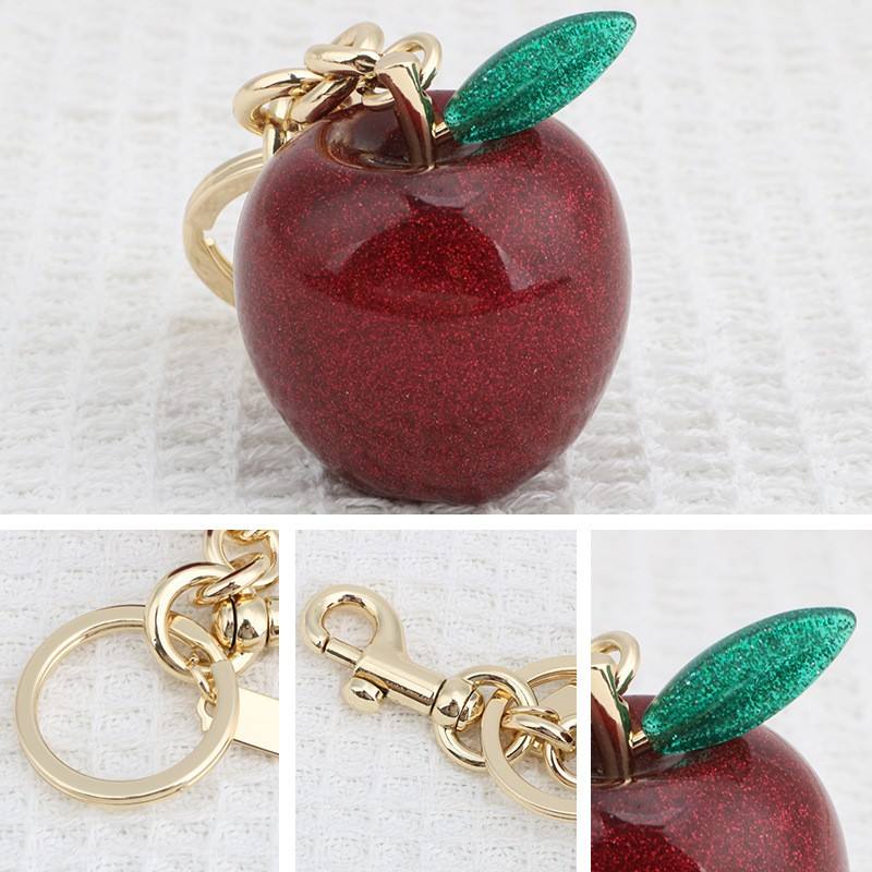 Crystal Cherry&Apple Keychains