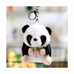 Panda With Bottle Keychain