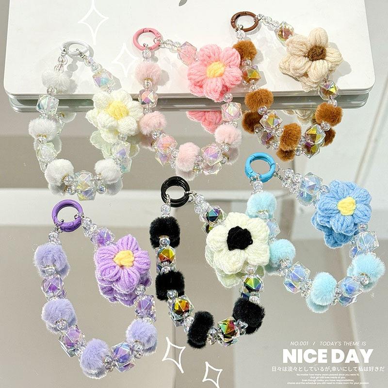 Crochet Flower Phone Charm