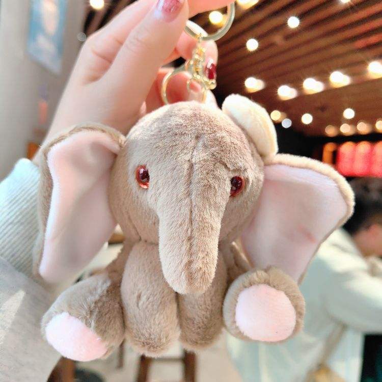 Cute Elephant Plushie Keychain