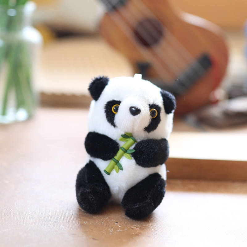 Panda With Bamboo Keychain