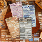 Quoted Retro Vintage Journaling Sticker Sheets ( 6 Sheets )