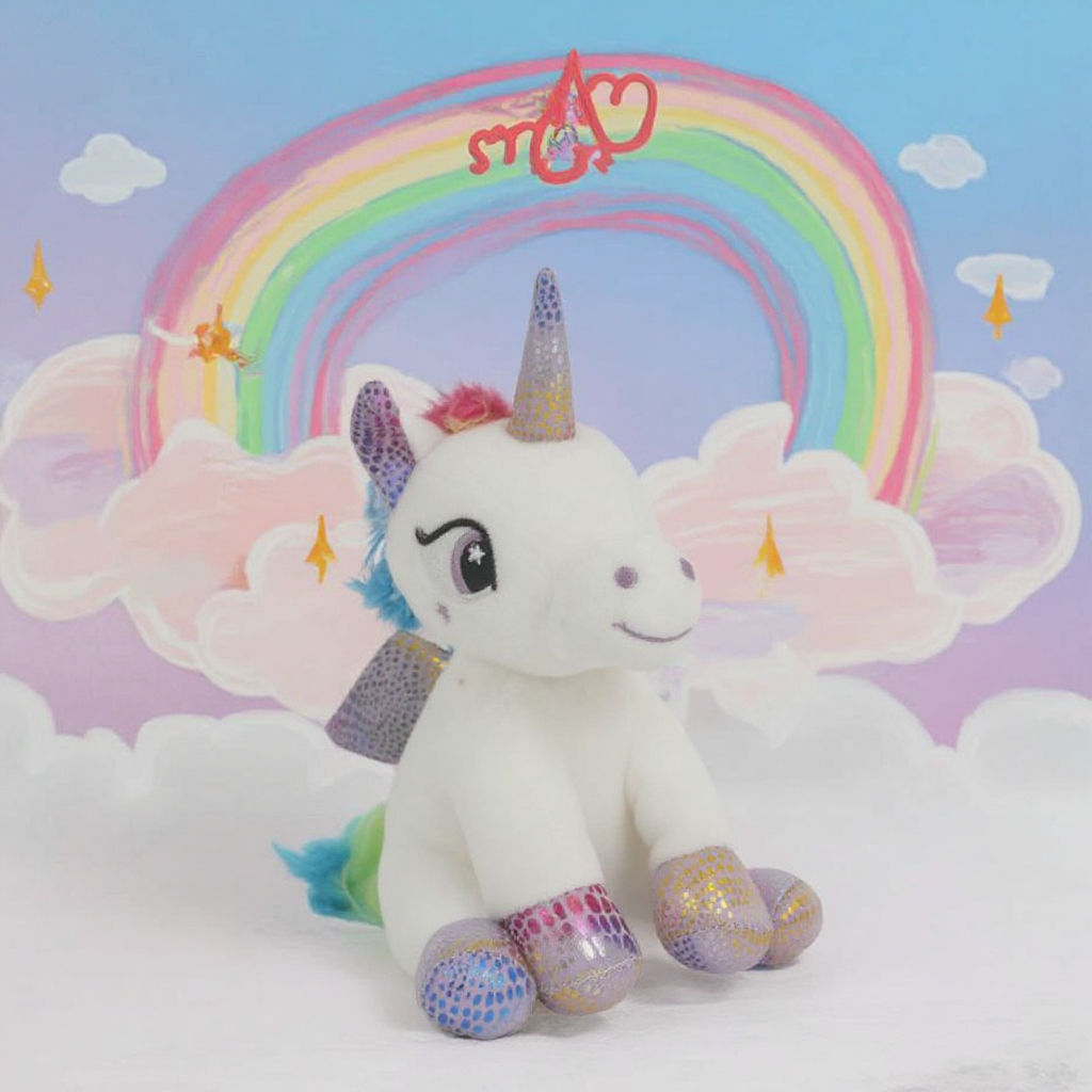 Multicolor Unicorn Soft Toy (Small Sized)
