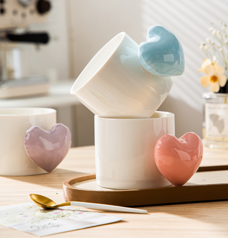 Kawaii Heart Ceramic Mug