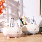 Cute Rhino Pen Stand With Piggy Bank