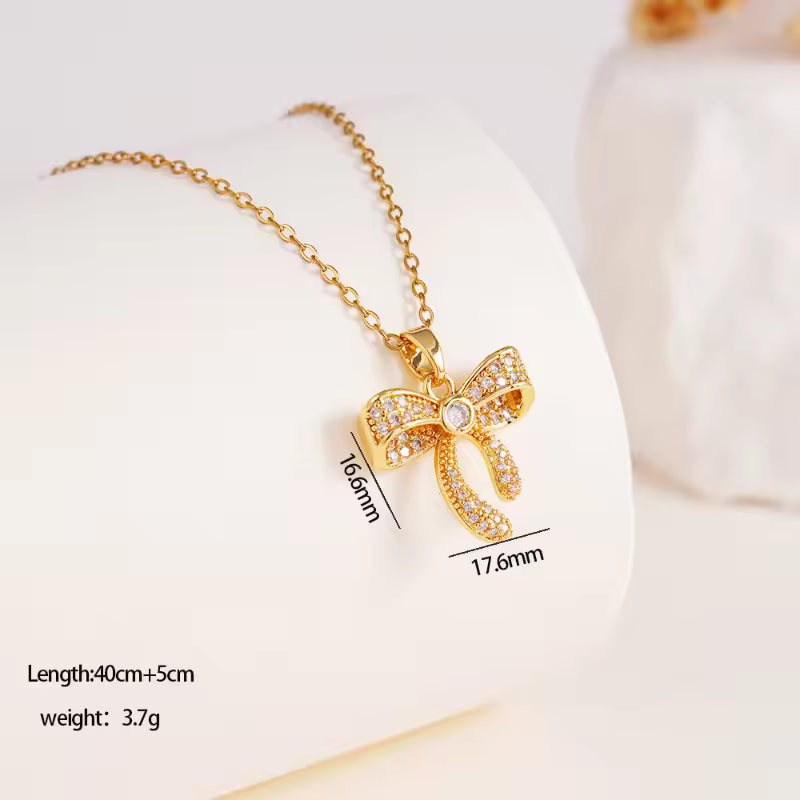 Korean Style Bow Necklace