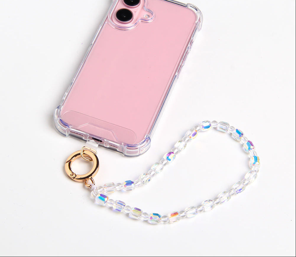 Beaded Crystal Phone Charm