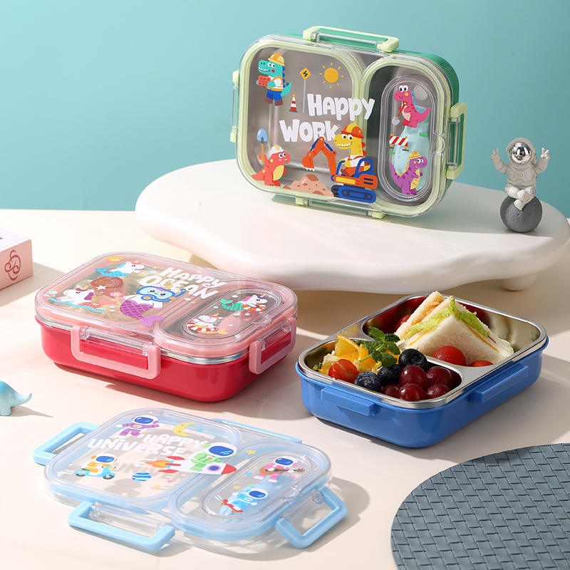 Stainless Steel Lunch Box With 2 Compartment